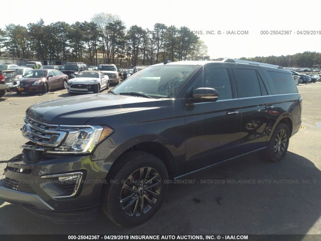 1FMJK2AT0KEA19152 - 2019 FORD EXPEDITION MAX LIMITED GRAY photo 2