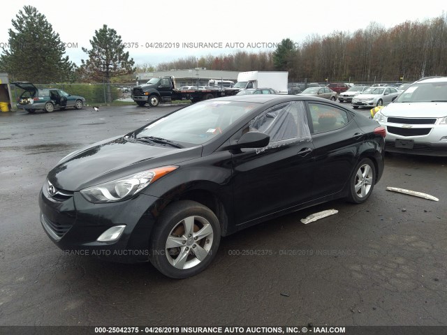 KMHDH4AE1DU587797 - 2013 HYUNDAI ELANTRA GLS/LIMITED BLACK photo 2