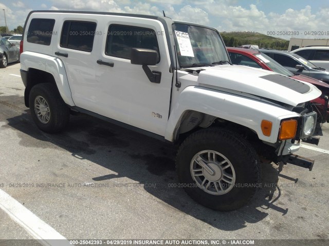 5GTEN13E988147248 - 2008 HUMMER H3 WHITE photo 1