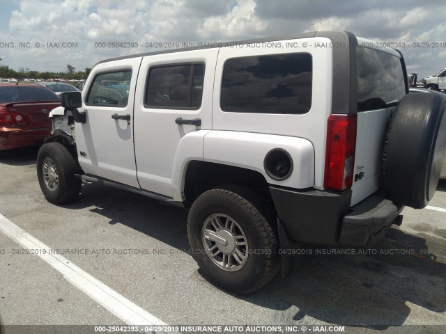 5GTEN13E988147248 - 2008 HUMMER H3 WHITE photo 3