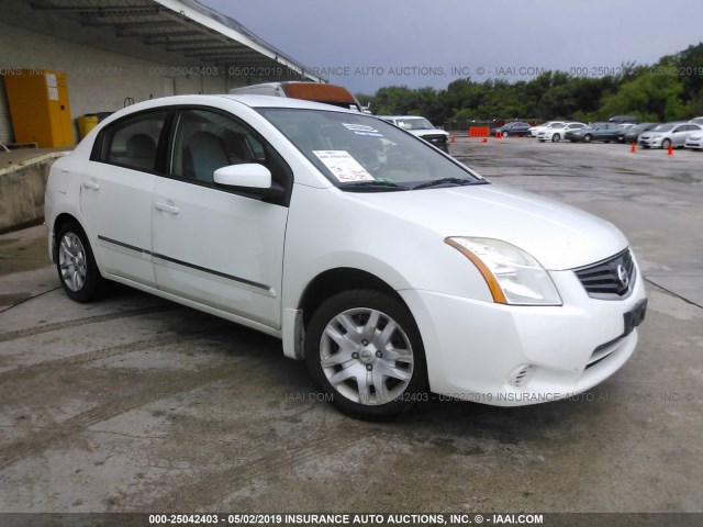 3N1AB6AP2CL666722 - 2012 NISSAN SENTRA 2.0/2.0S/SR/2.0SL WHITE photo 1