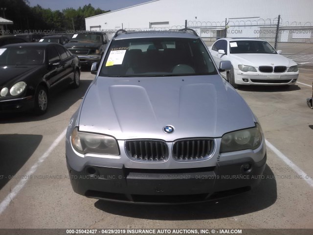 WBXPA73464WA77256 - 2004 BMW X3 2.5I SILVER photo 6