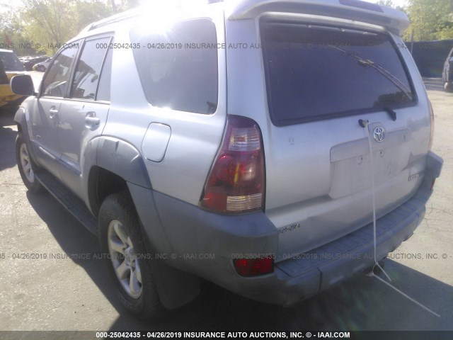 JTEBT14R030005486 - 2003 TOYOTA 4RUNNER SR5/SPORT SILVER photo 3