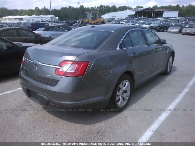 1FAHP2EW6CG111001 - 2012 FORD TAURUS SEL GRAY photo 4