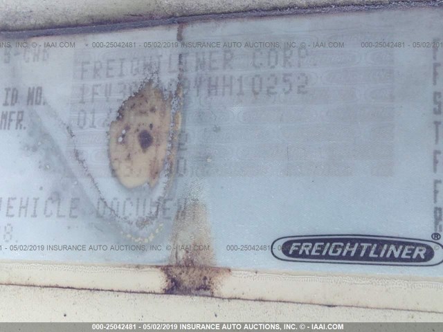 1FV3GJAC9YHH10252 - 2000 FREIGHTLINER MEDIUM CONVENTION FL60 Unknown photo 9