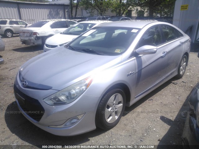 KMHEC4A4XBA004765 - 2011 HYUNDAI SONATA HYBRID SILVER photo 2