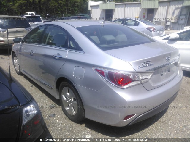 KMHEC4A4XBA004765 - 2011 HYUNDAI SONATA HYBRID SILVER photo 3