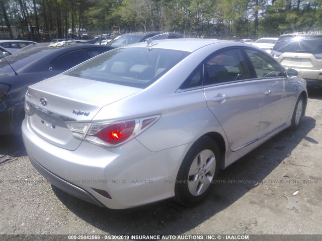 KMHEC4A4XBA004765 - 2011 HYUNDAI SONATA HYBRID SILVER photo 4