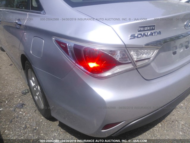 KMHEC4A4XBA004765 - 2011 HYUNDAI SONATA HYBRID SILVER photo 6