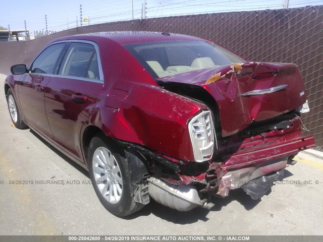 2C3CCAAG3DH697434 - 2013 CHRYSLER 300 MAROON photo 3