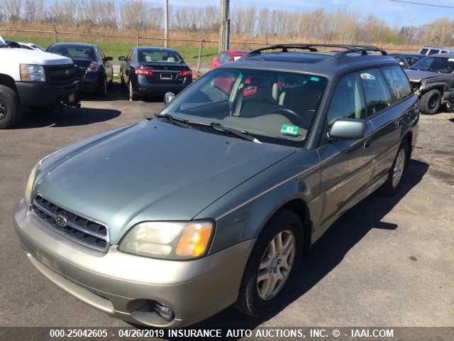 4S3BH686117642409 - 2001 SUBARU LEGACY OUTBACK LIMITED GREEN photo 2