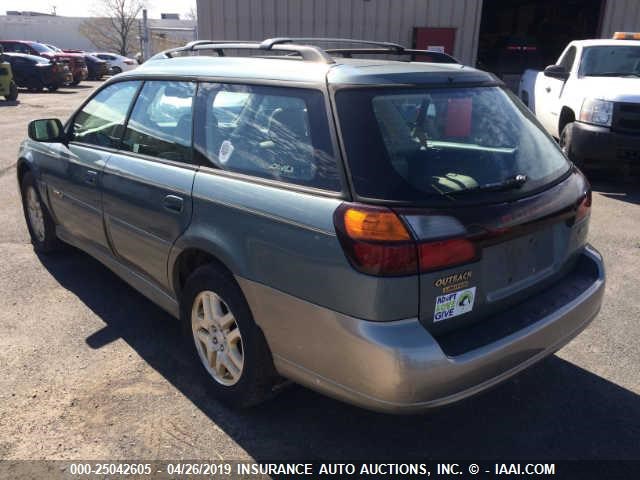 4S3BH686117642409 - 2001 SUBARU LEGACY OUTBACK LIMITED GREEN photo 3