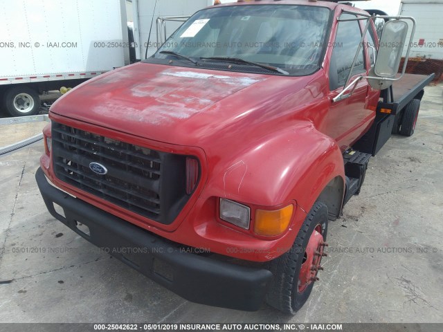 3FDNX65541MA29326 - 2001 FORD F650 RED photo 6