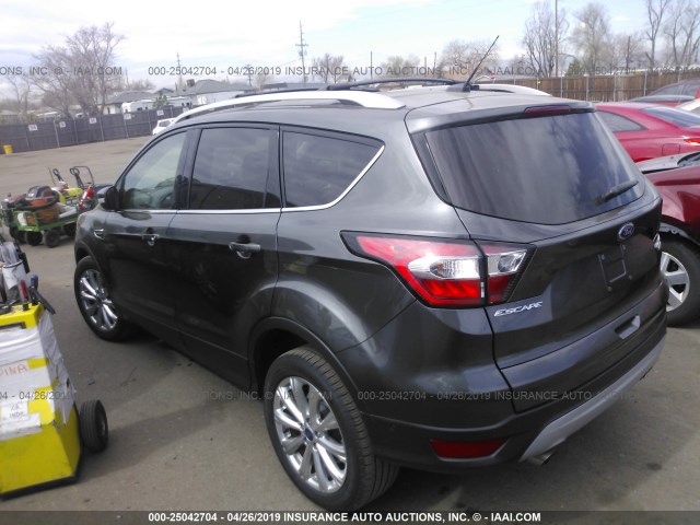 1FMCU9J96HUD66239 - 2017 FORD ESCAPE TITANIUM GRAY photo 3