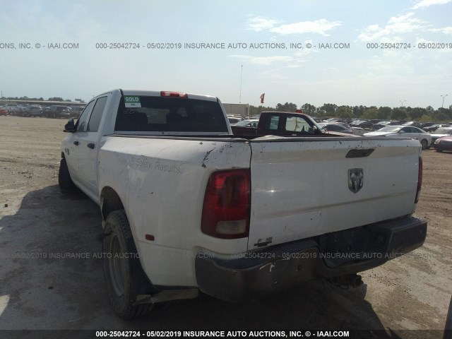 3D73M4CL6AG192462 - 2010 DODGE RAM 3500 WHITE photo 3