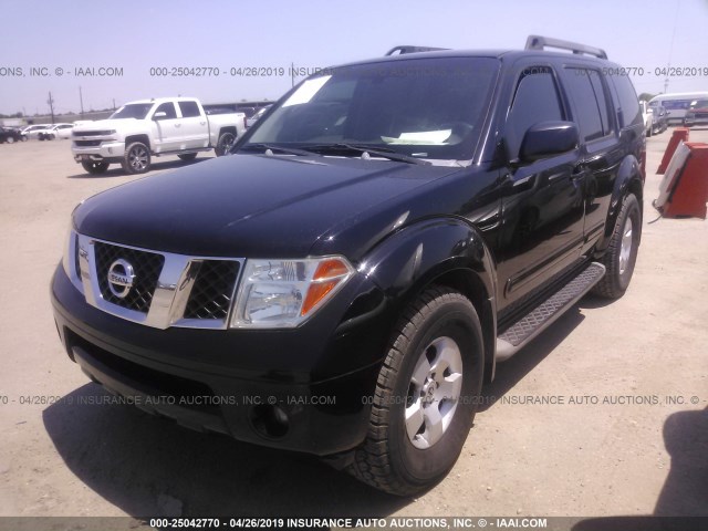 5N1AR18U87C643045 - 2007 NISSAN PATHFINDER LE/SE/XE BLACK photo 2