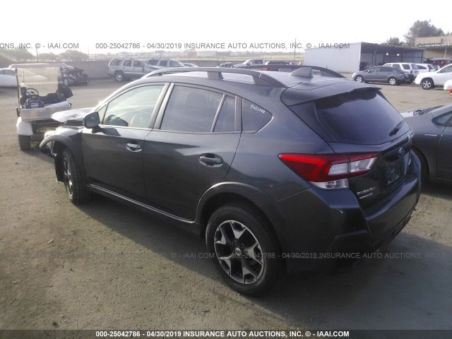 JF2GTADC9JH293501 - 2018 SUBARU CROSSTREK PREMIUM GRAY photo 3