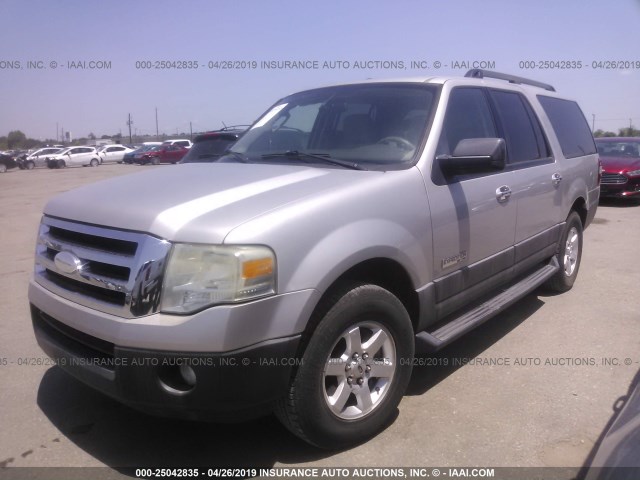 1FMFK15597LA80014 - 2007 FORD EXPEDITION EL XLT SILVER photo 2