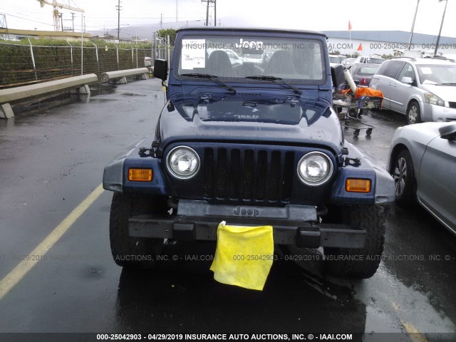 1J4FA49S9YP783447 - 2000 JEEP WRANGLER / TJ SPORT BLUE photo 6