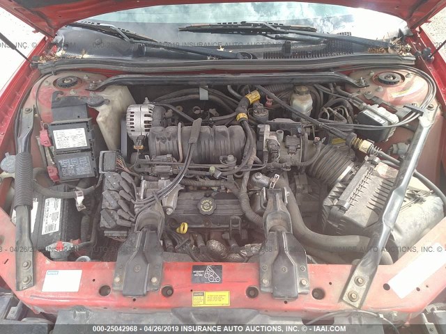 2G1WX12K9Y9318493 - 2000 CHEVROLET MONTE CARLO SS წითელი ფოტო 10