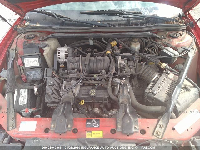 2G1WX12K9Y9318493 - 2000 CHEVROLET MONTE CARLO SS RED photo 10