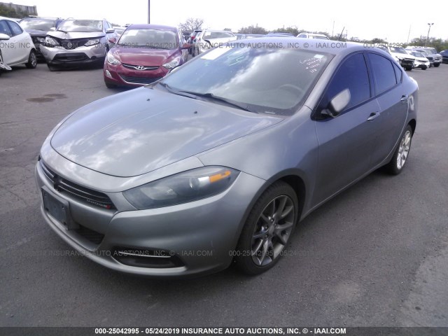 1C3CDFBAXDD312856 - 2013 DODGE DART GRAY photo 2