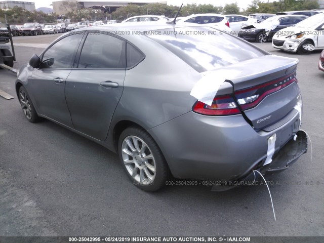 1C3CDFBAXDD312856 - 2013 DODGE DART SXT GRAY photo 3