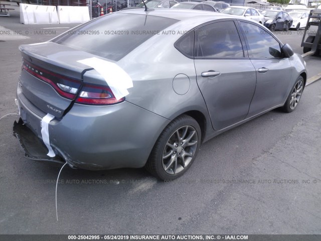 1C3CDFBAXDD312856 - 2013 DODGE DART GRAY photo 4