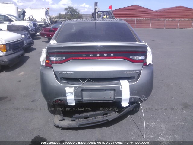 1C3CDFBAXDD312856 - 2013 DODGE DART GRAY photo 6