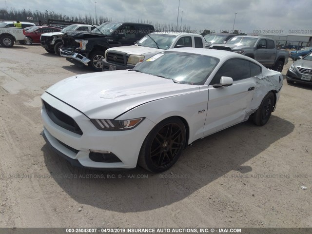 1FA6P8CF3H5244654 - 2017 FORD MUSTANG GT WHITE photo 2
