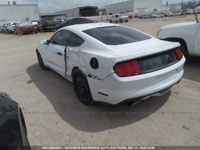 1FA6P8CF3H5244654 - 2017 FORD MUSTANG GT WHITE photo 3