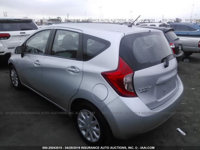 3N1CE2CP9EL406455 - 2014 NISSAN VERSA NOTE S/S PLUS/SV/SL SILVER photo 3