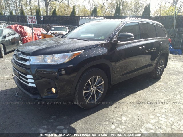 5TDJZRFH4KS571969 - 2019 TOYOTA HIGHLANDER SE/XLE BLACK photo 2