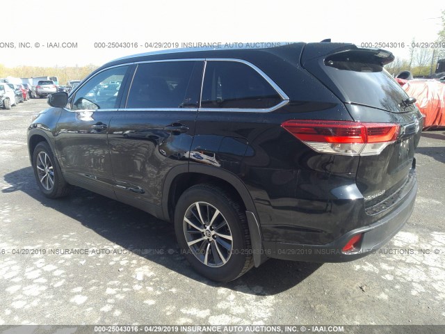 5TDJZRFH4KS571969 - 2019 TOYOTA HIGHLANDER SE/XLE BLACK photo 3