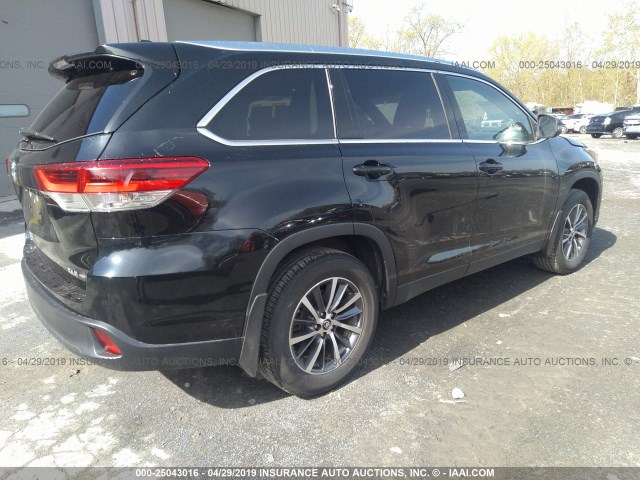 5TDJZRFH4KS571969 - 2019 TOYOTA HIGHLANDER SE/XLE BLACK photo 4