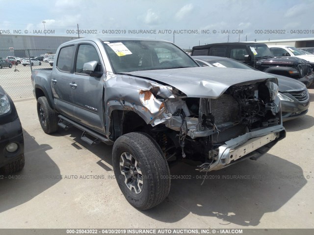 5TFCZ5AN1JX139797 - 2018 TOYOTA TACOMA DBL CAB/SR/TRDSPT/OR/PRO GRAY photo 1