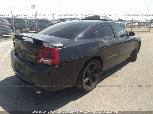 2B3KA73W77H680596 - 2007 DODGE CHARGER BLACK photo 4