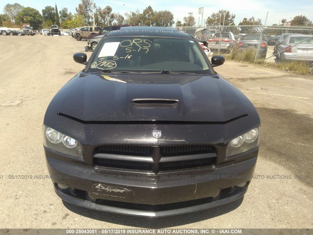 2B3KA73W77H680596 - 2007 DODGE CHARGER BLACK photo 6