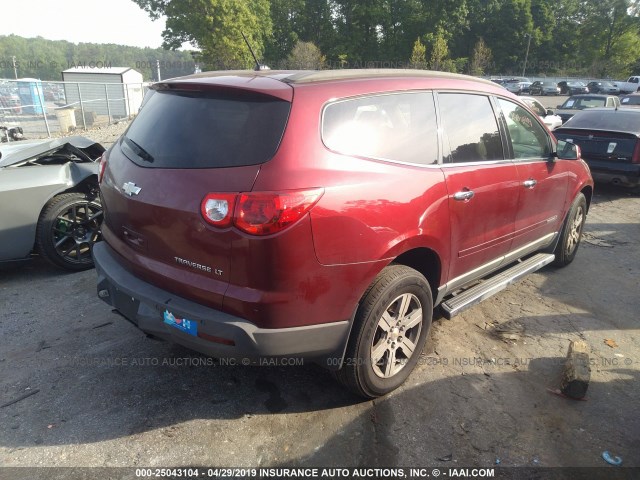 1GNER23D39S172179 - 2009 CHEVROLET TRAVERSE LT BURGUNDY photo 4