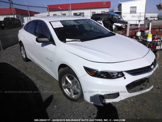1G1ZB5ST3HF272291 - 2017 CHEVROLET MALIBU LS WHITE photo 1