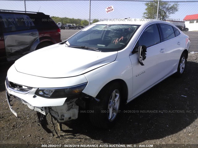 1G1ZB5ST3HF272291 - 2017 CHEVROLET MALIBU LS WHITE photo 2