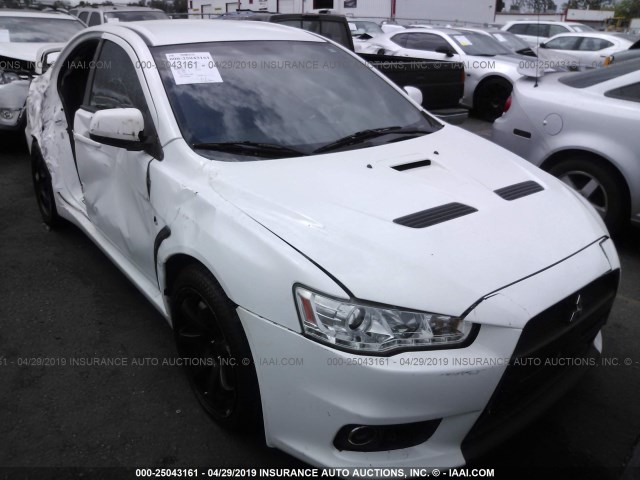 JA3AW86V28U049787 - 2008 MITSUBISHI LANCER EVOLUTION GSR WHITE photo 1