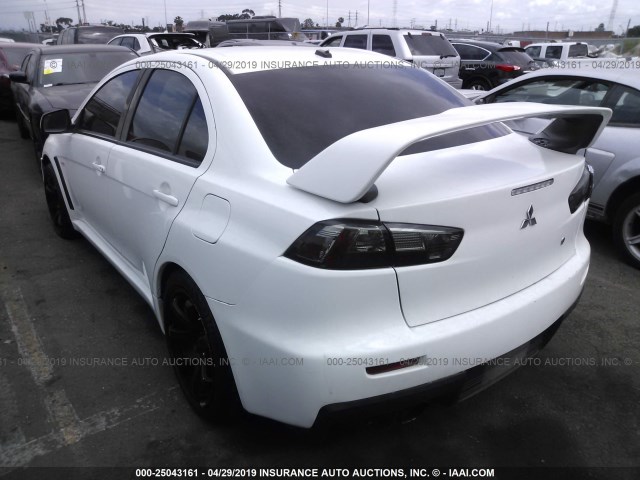 JA3AW86V28U049787 - 2008 MITSUBISHI LANCER EVOLUTION GSR WHITE photo 3