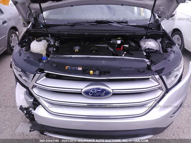 2FMPK3J90JBB86867 - 2018 FORD EDGE SEL SILVER photo 10