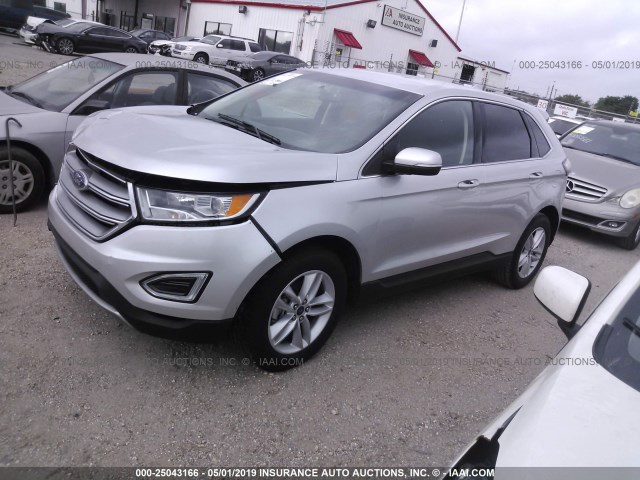 2FMPK3J90JBB86867 - 2018 FORD EDGE SEL SILVER photo 2