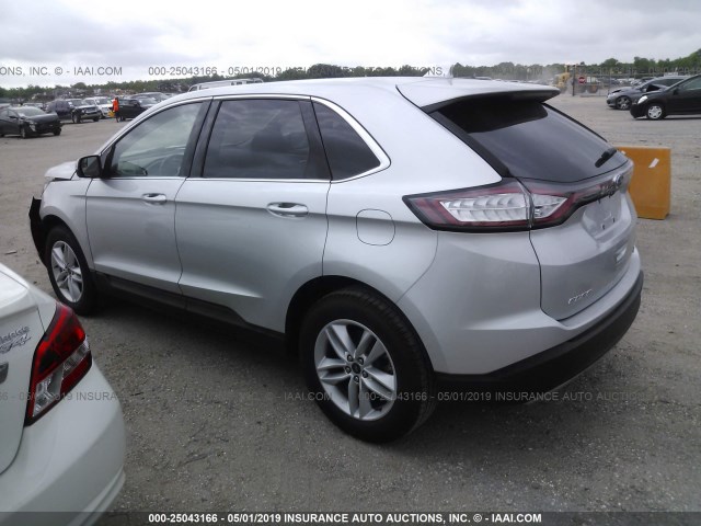 2FMPK3J90JBB86867 - 2018 FORD EDGE SEL SILVER photo 3