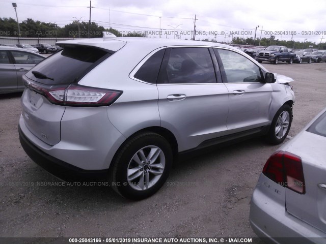 2FMPK3J90JBB86867 - 2018 FORD EDGE SEL SILVER photo 4