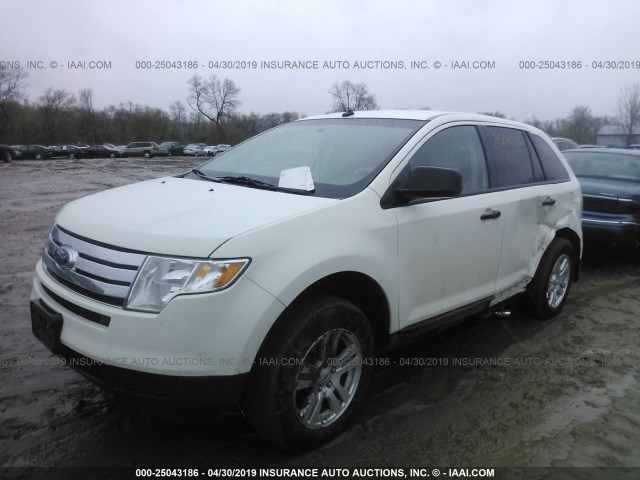 2FMDK3GC7ABA30945 - 2010 FORD EDGE SE WHITE photo 2