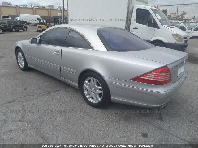 WDBPJ75J83A036781 - 2003 MERCEDES-BENZ CL 500 SILVER photo 3