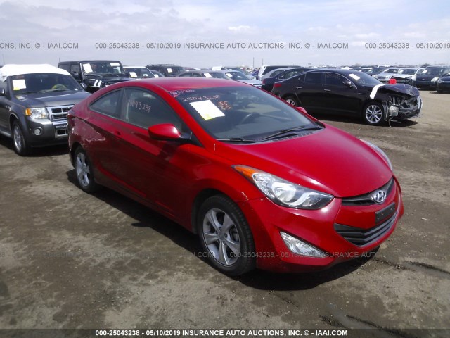 KMHDH6AE3DU000785 - 2013 HYUNDAI ELANTRA COUPE GS/SE RED photo 1